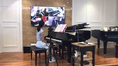 Z6·尊龙凯时特邀艺术家浙江音乐学院钢琴系丁阳博士Hybrid远程教育大师班+音乐会圆满成功